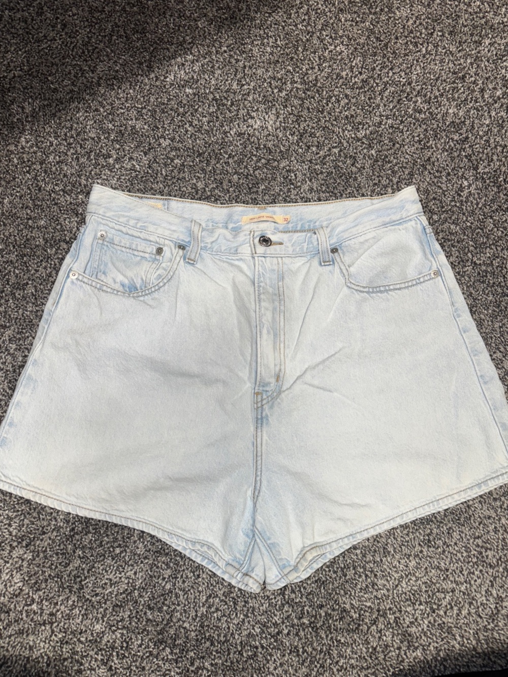 Levi's Light Blue High Waist Women's Shorts